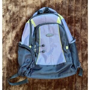 Eddie Bauer Black/Gray Padded Insulated Backpack Older, Clean Condition